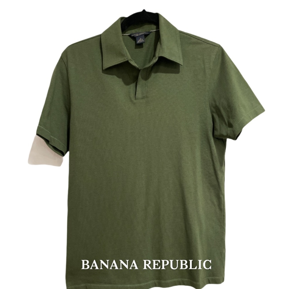 Banana Republic No-Button Pima Cotton Polo